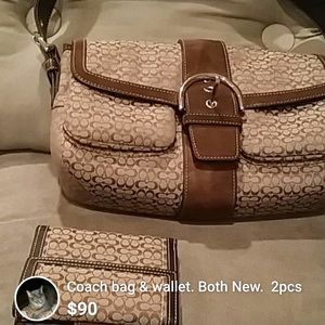 Coach set bag and wallet